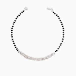 Black Beads Minimal Anklet