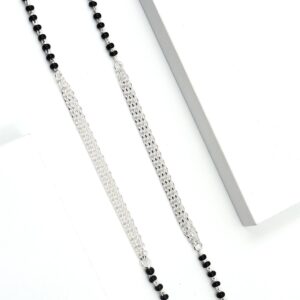 Black Beads Minimal Anklet 2