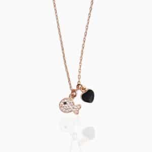 Fish & Heart Charm Necklace