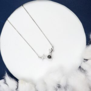 Language of Love Reindeer Projection Necklace