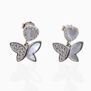 Mother Of Pearl Butterfly Earrings