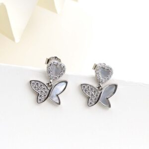 Mother Of Pearl Butterfly Earrings