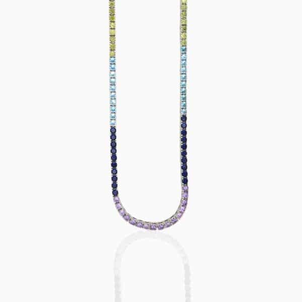 Rainbow Tennis Necklace 1