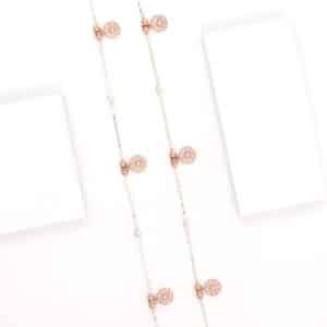 Rose Gold _ Silver Daisy Anklet 4