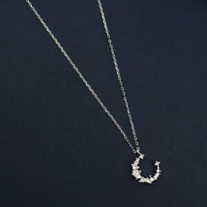 Silver Crescent Moon Pendant