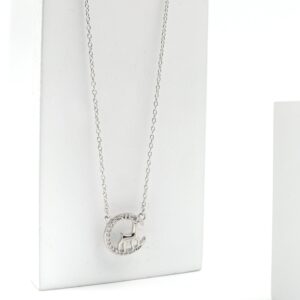 Silver Reindeer Moon Necklace 3