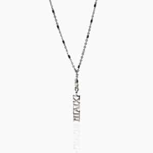 Silver Roman Numeral Necklace 1