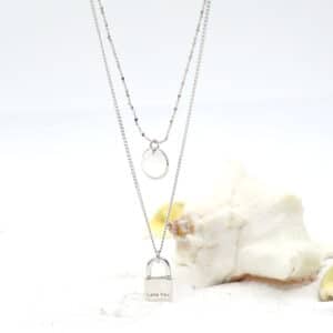 Tyla Layered Lock Necklace 5