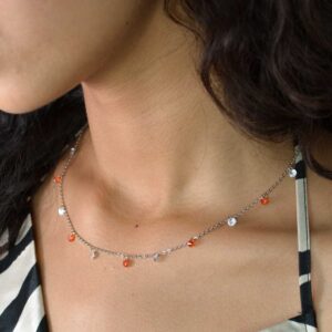 Amber Droplets Charm Necklace 4