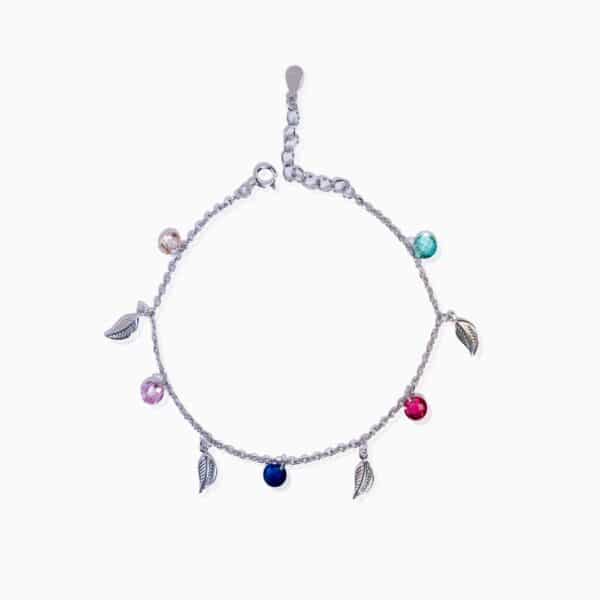 Silver charm bracelet for women