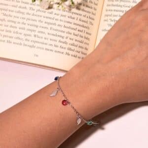 Silver charm bracelet for women